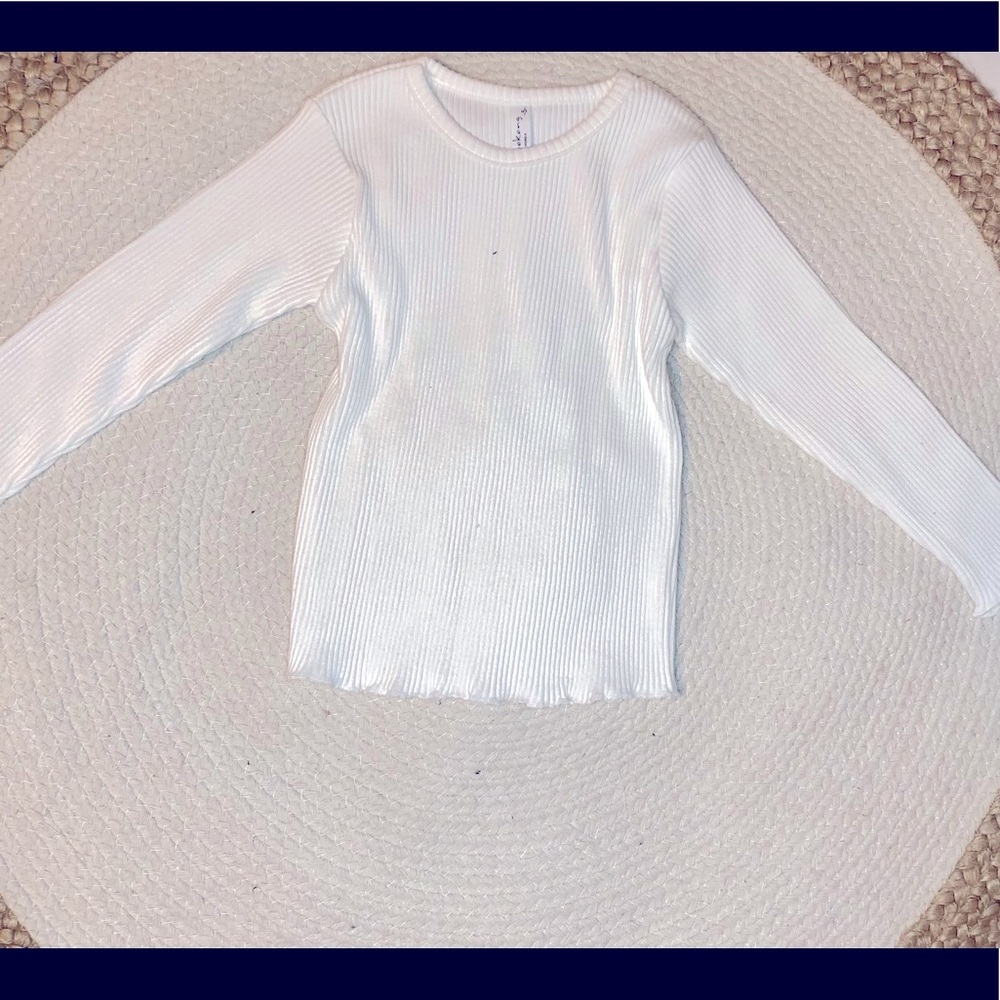 🛍Girls White Long Sleeve Blouse